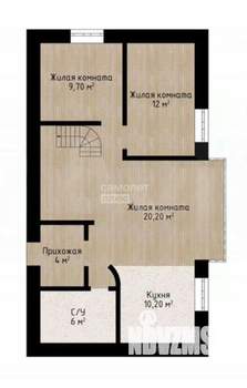 Таунхаус 90м², 4-этажный, участок 1 сот.