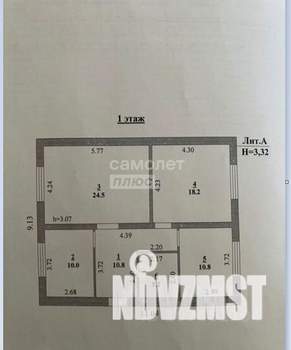 Дом 80м&sup2;, 1-этажный, участок 10 сот.  