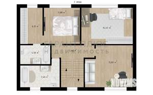 Таунхаус 128м², 2-этажный, участок 2 сот.  