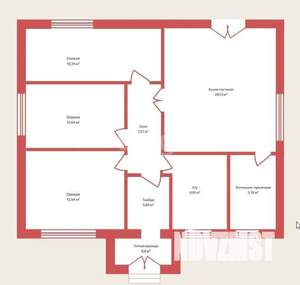 Дом 102м&sup2;, 1-этажный, участок 12 сот.  