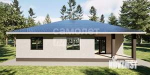 Дом 105м&sup2;, 1-этажный, участок 1 сот.  