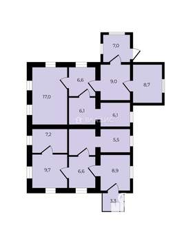 Дом 97м&sup2;, 1-этажный, участок 10 сот.  