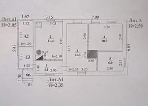 Дом 46м&sup2;, 1-этажный, участок 5 сот.  