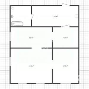 Дом 38м&sup2;, 1-этажный, участок 10 сот.  