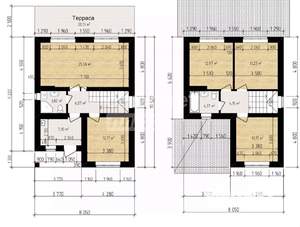Коттедж 110м&sup2;, 2-этажный, участок 5 сот.  