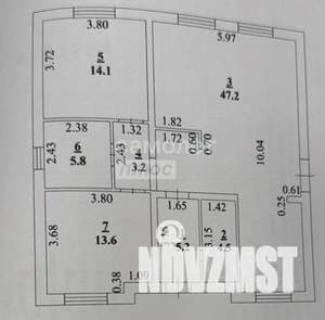 Дом 100м&sup2;, 1-этажный, участок 10 сот.  