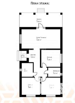 Дом 131м&sup2;, 1-этажный, участок 6 сот.  