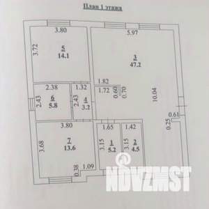 Дом 99м&sup2;, 1-этажный, участок 10 сот.  