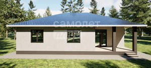 Дом 105м&sup2;, 1-этажный, участок 1 сот.  