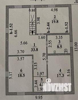 Коттедж 225м², 2-этажный, участок 9 сот.  