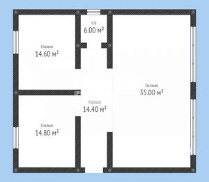 Дом 100м&sup2;, 1-этажный, участок 12 сот.  