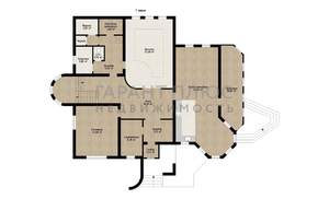 Коттедж 393м², 2-этажный, участок 29 сот.  