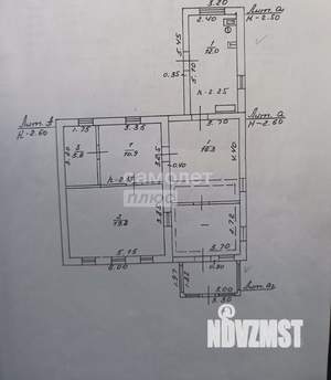 Дом 70м², 1-этажный, участок 7 сот.  