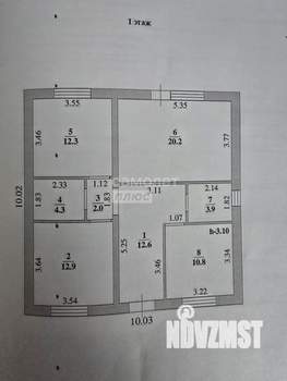 Дом 84м², 1-этажный, участок 10 сот.  