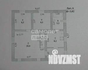 Дом 58м², 1-этажный, участок 6 сот.  