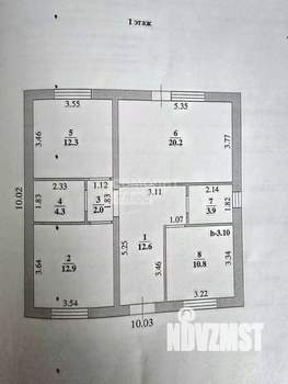 Дом 84м², 1-этажный, участок 10 сот.  