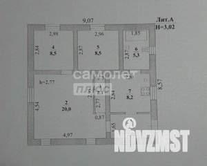 Дом 58м², 1-этажный, участок 6 сот.  
