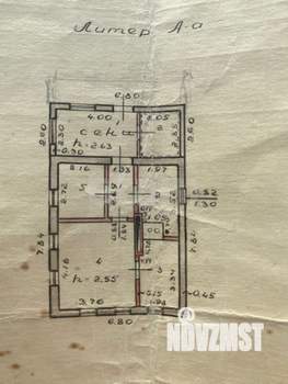 Дом 58м², 1-этажный, участок 8 сот.  