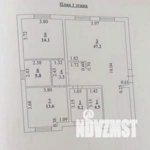 Дом 99м&sup2;, 1-этажный, участок 10 сот.  