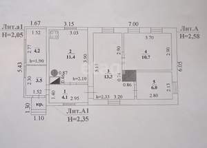 Дом 46м&sup2;, 1-этажный, участок 5 сот.  