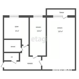 2-к квартира, на длительный срок, 44м2, 4/5 этаж