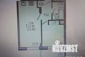 1-к квартира, посуточно, 38м2, 2/22 этаж