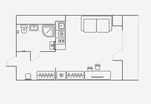 Студия квартира, на длительный срок, 27м2, 17/19 этаж