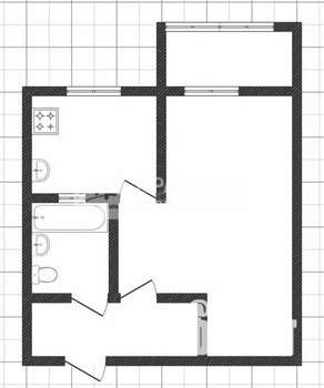1-к квартира, на длительный срок, 30м2, 4/5 этаж