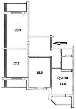 3-к квартира, на длительный срок, 95м2, 10/10 этаж