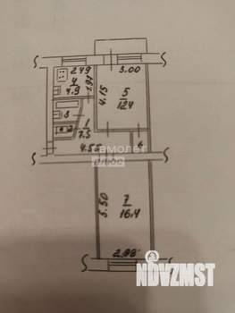 2-к квартира, на длительный срок, 45м2, 4/5 этаж