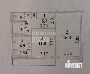 2-к квартира, на длительный срок, 50м2, 2/9 этаж