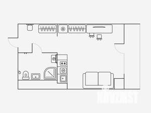 Студия квартира, на длительный срок, 26м2, 15/19 этаж