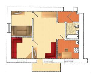 2-к квартира, на длительный срок, 42м2, 5/5 этаж