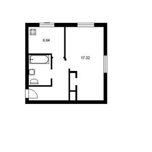 1-к квартира, на длительный срок, 32м2, 5/5 этаж
