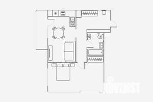2-к квартира, на длительный срок, 53м2, 6/19 этаж