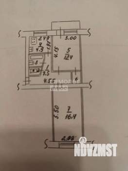 2-к квартира, на длительный срок, 45м2, 4/5 этаж