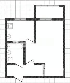 1-к квартира, на длительный срок, 30м2, 4/5 этаж