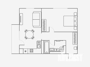 2-к квартира, на длительный срок, 53м2, 2/19 этаж