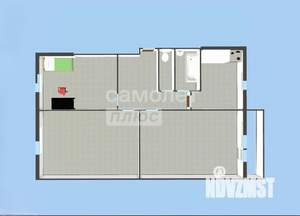 3-к квартира, вторичка, 61м2, 2/5 этаж