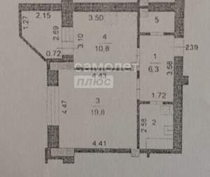 1-к квартира, вторичка, 43м2, 8/10 этаж