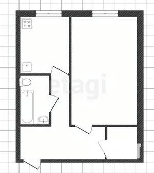 1-к квартира, вторичка, 38м2, 5/5 этаж