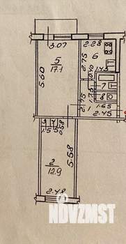 2-к квартира, вторичка, 44м2, 2/5 этаж