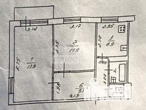 2-к квартира, вторичка, 49м2, 5/5 этаж