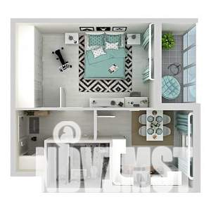 1-к квартира, строящийся дом, 41м2, 11/21 этаж