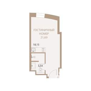 1-к квартира, вторичка, 22м2, 18/23 этаж