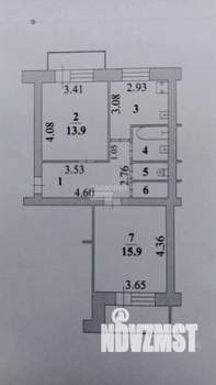 2-к квартира, вторичка, 53м2, 5/5 этаж