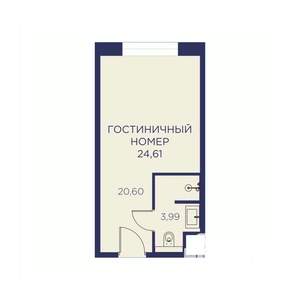 1-к квартира, вторичка, 25м2, 9/23 этаж