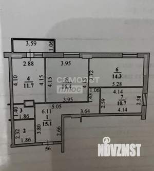 3-к квартира, вторичка, 75м2, 7/20 этаж