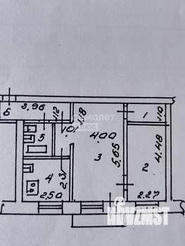 2-к квартира, вторичка, 46м2, 4/5 этаж