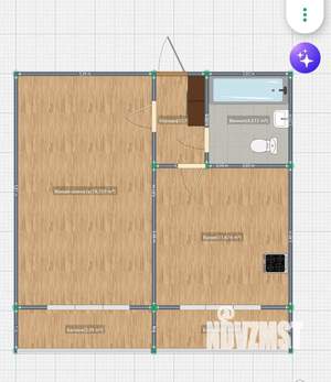1-к квартира, вторичка, 39м2, 4/5 этаж